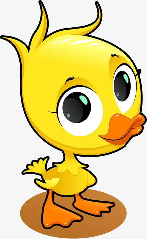可爱卡通小鸭子矢量图