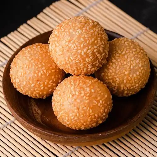 三全豆沙芝麻球 速冻煎炸休闲小吃油炸甜面食麻团点心236克12个包