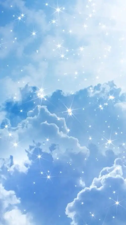 我的壁纸≯ 竖屏壁纸 蓝天 白云 星空 唯美意境