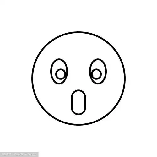 害怕的表情符号和张着嘴的图标