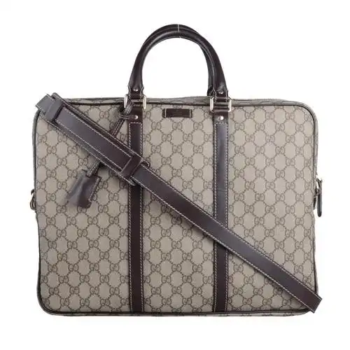 [9.5新]古驰gucci男士经典双g公文包手提包单肩包带肩带款