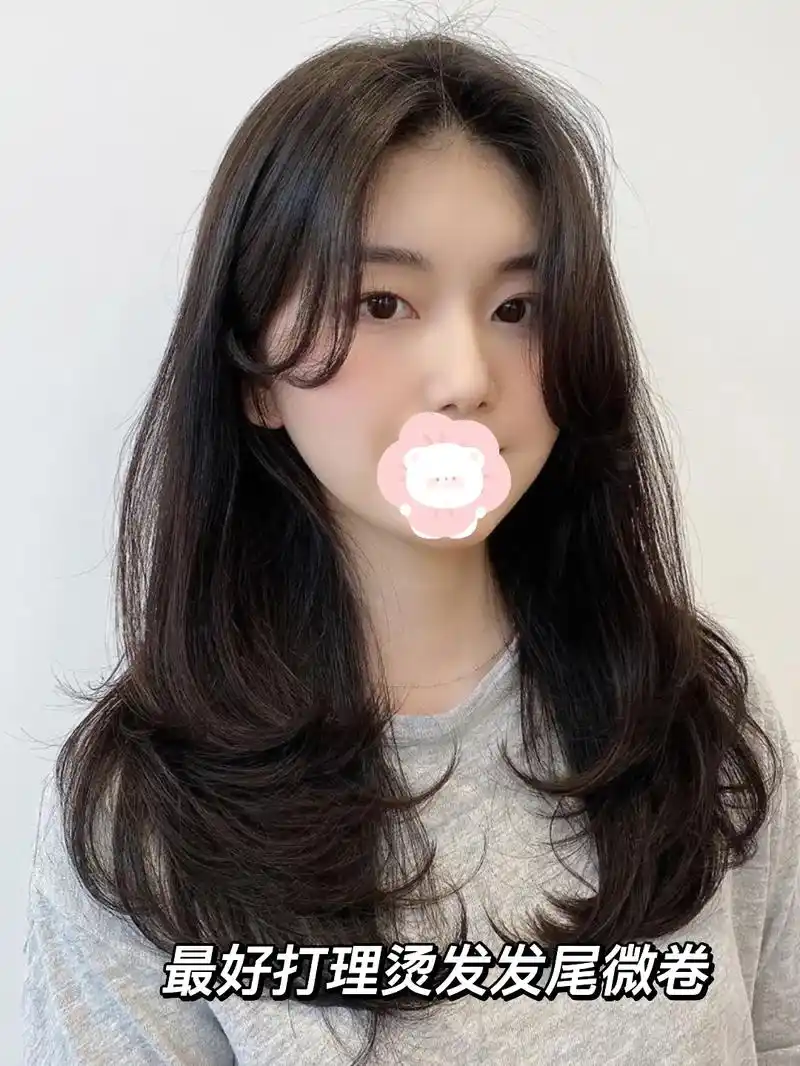 免打理烫发自然吹干效果 慵懒的微卷中长发什么脸型都适用!内 - 兑趑