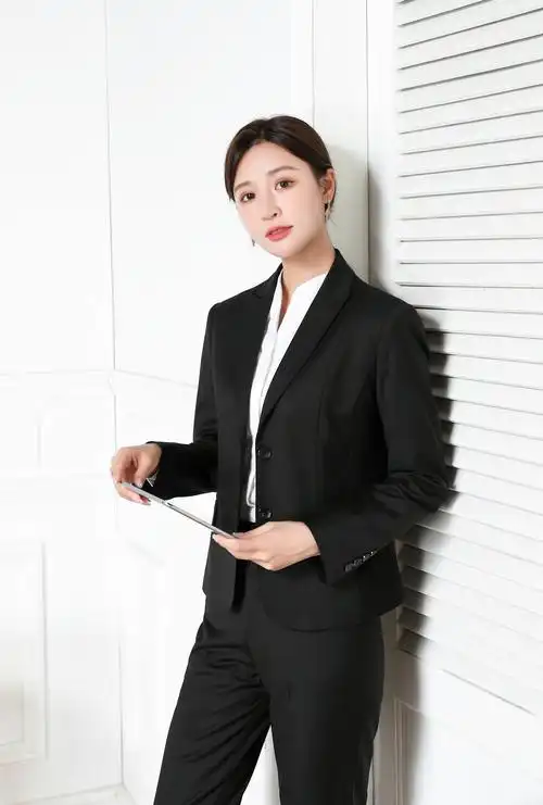 新款奔驰4s店前台女西服工作服 职业套装修身商务西裤销售女西装