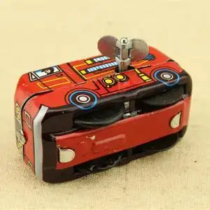 80后发条铁皮玩具 经典消防车儿时回忆 怀旧生日礼物 老玩具