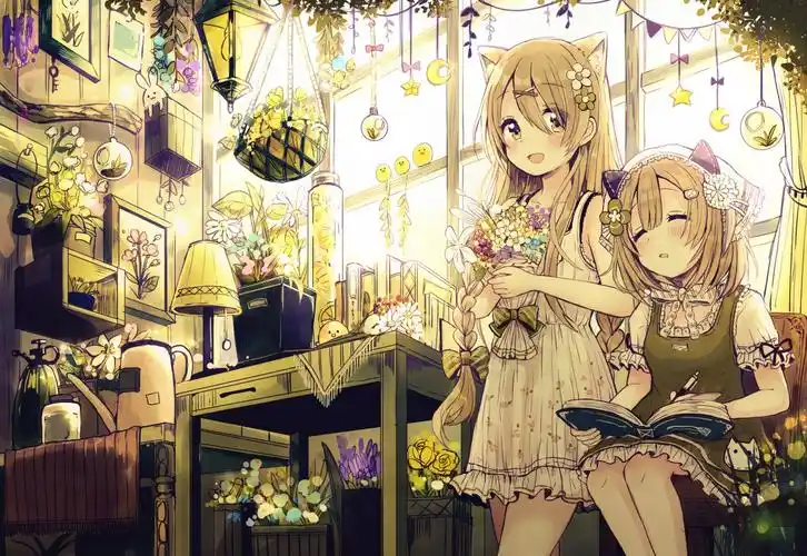 两个可爱女生 耳朵 礼服 樱花 4k动漫图片,4k高清动漫图片,娟娟壁纸