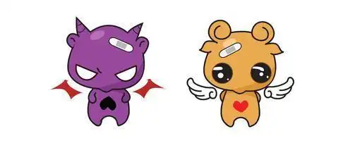 天使恶魔翅膀简笔简笔画q版天使与恶魔小恶魔和小简笔画小恶魔小天使