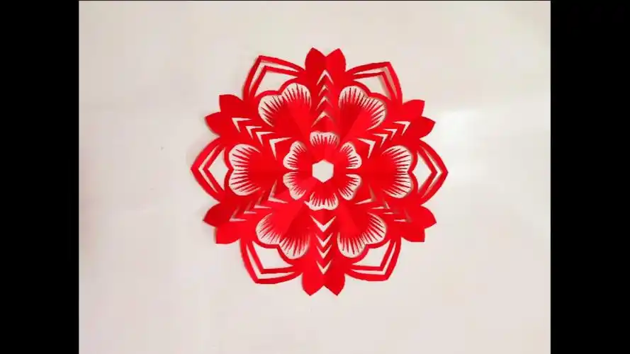 剪纸#五角剪纸教程,迎接春暖花开!