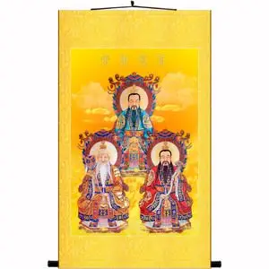 全神图挂画 众神图诸真图 道教道场神像神仙卷轴画丝绸装饰画定制