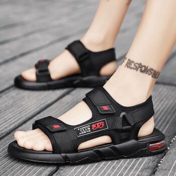 凉鞋男2022夏季青少年休闲运动情侣凉鞋初中学生凉拖沙滩鞋男防滑