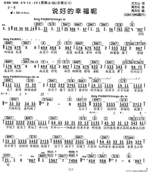 说好的幸福呢(编配乐谱)简谱 - 曲谱歌词网