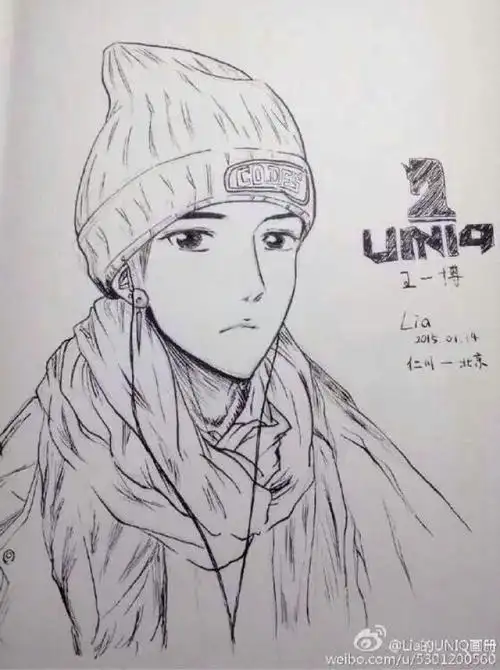 怎样画王一博的简笔画