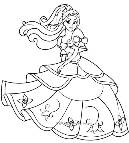 简笔画大全 人物简笔画 公主