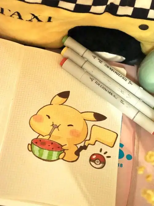 超萌治愈皮卡丘简笔画教程可爱手绘