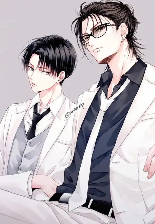 巨人#艾伦耶格尔 x 利威尔阿克曼,这画风真的帅死我.