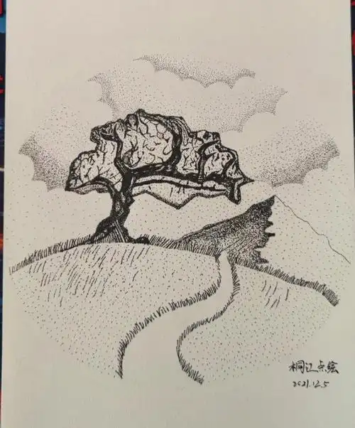 第二次钢笔画点绘