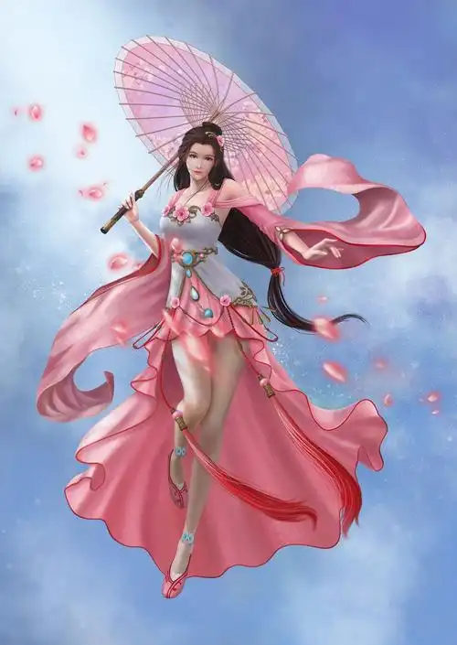 插画中国风古装3d古风美女小清新 唯美,高清图片,手机壁纸