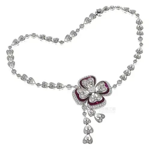宝格丽红宝石钻石项链项链15