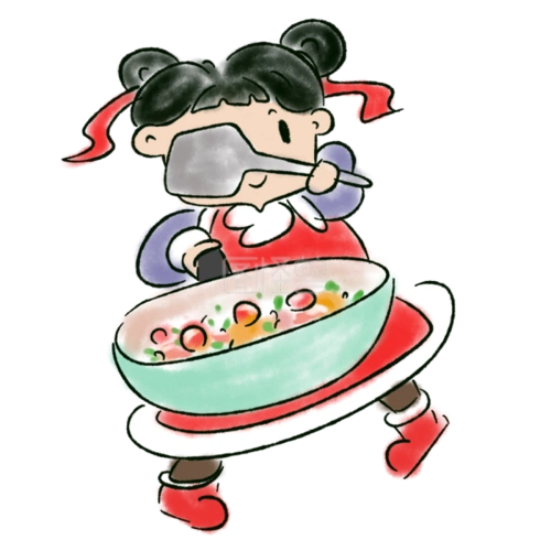 图怪兽原创元素炖肉的女孩元素