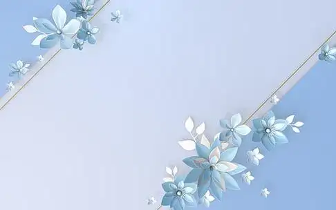 国庆婚礼季剪纸风唯美鲜花微立体背景