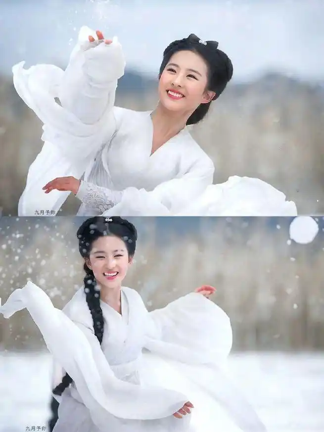 到底谁老说刘亦菲笑起来不好看的啊?明明很甜啊!