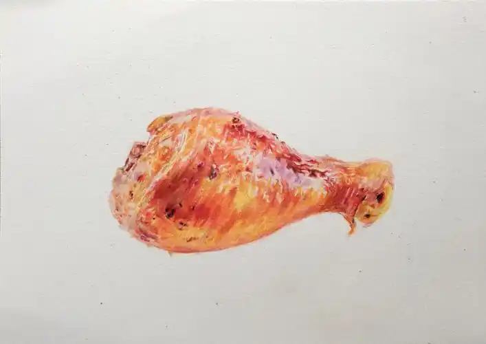 彩铅鸡腿