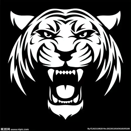 老虎剪影图片