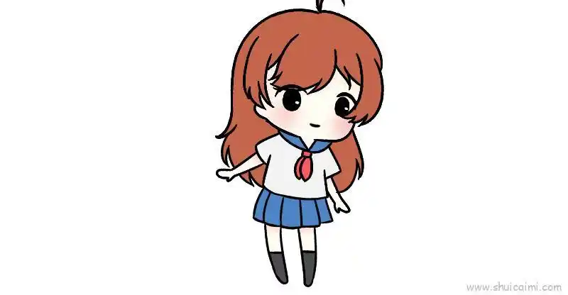 二次元女生儿童画怎么画 二次元女生简笔画图片大全