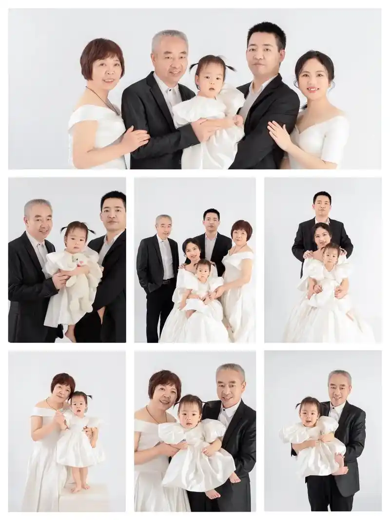 厦门全家福让人羡慕的礼服亲子照.