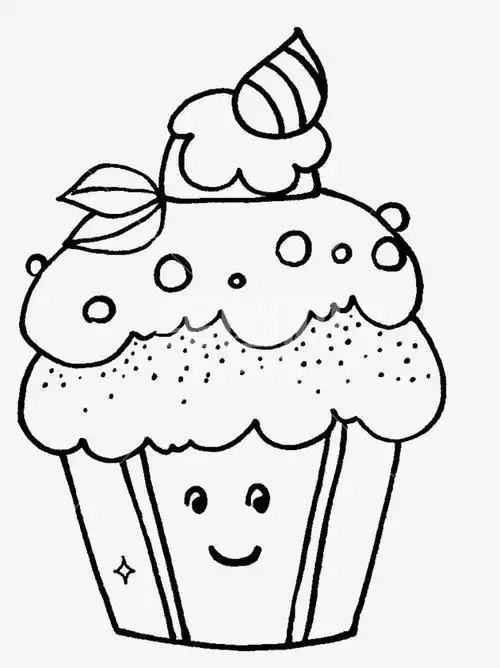 蛋糕甜品卡通简笔画