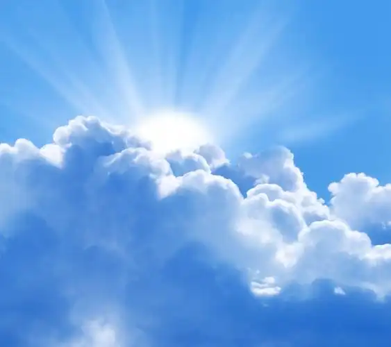 云端初升的太阳壁纸