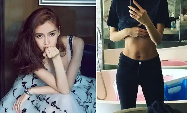 前几天angelababy就在自己的微博中发了一张露腹肌的照片,并在上沸创