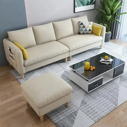 幂香源科技布北欧小户型布艺沙发现代简约客厅简易出租房公寓三人网红