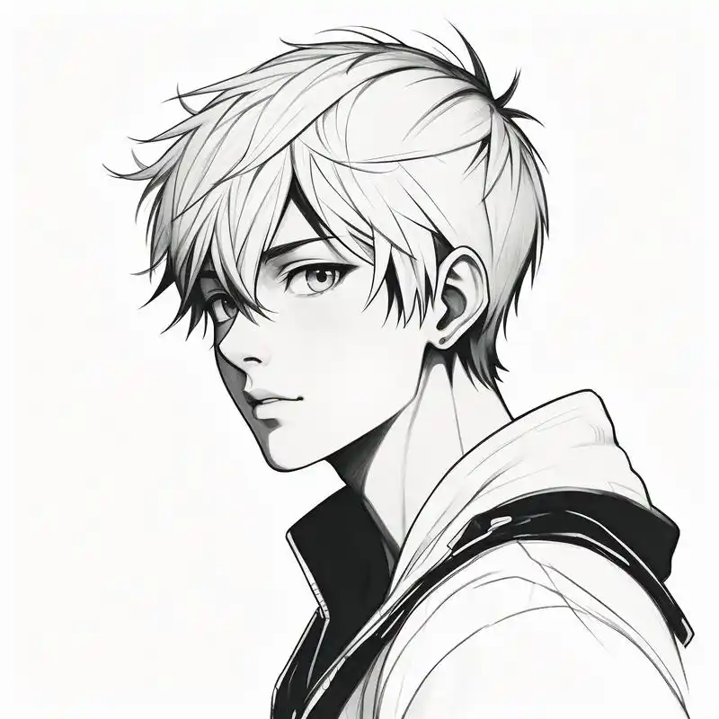 黑白素描男生头像96帅气来袭