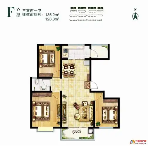 兰陵房产网 新房 >中心区>东方御景> 详细信息 户型图a