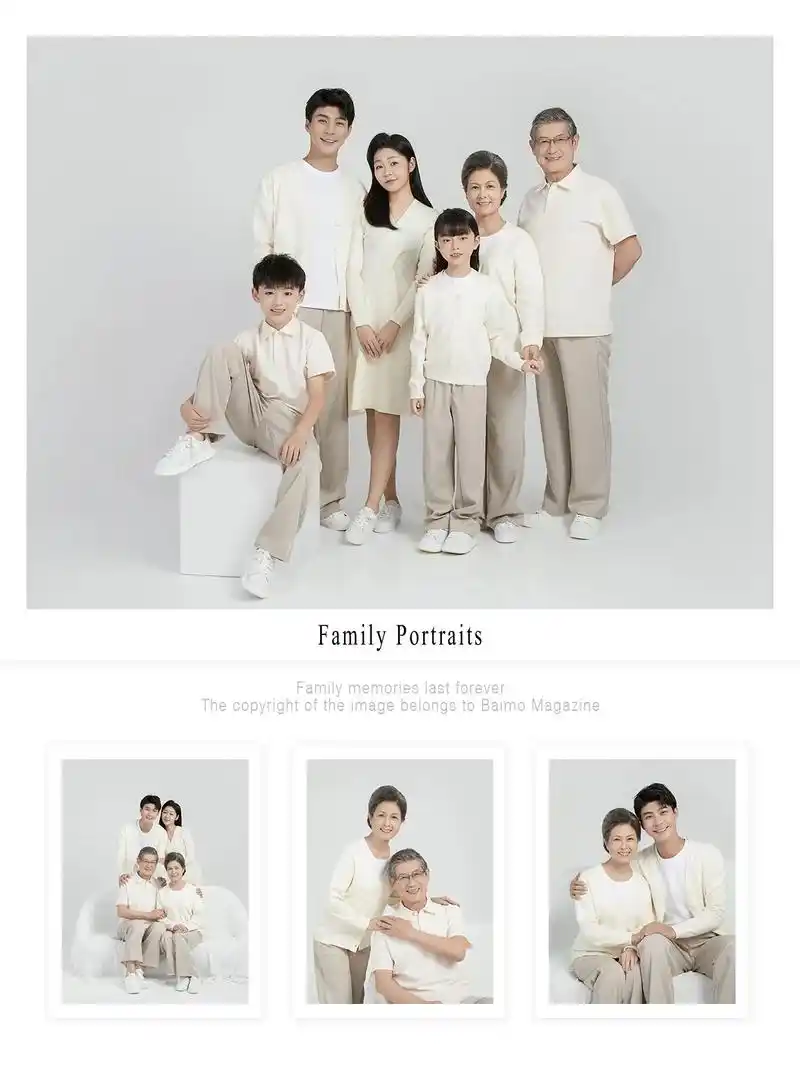 家庭纪实|教你怎么拍出氛围感全家福合影.#一家三口 #亲子照 - 抖音