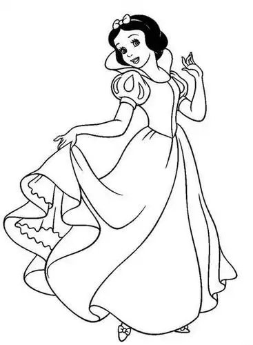 迪士尼卡通人物白雪公主简笔画图片 卡通动漫简笔画