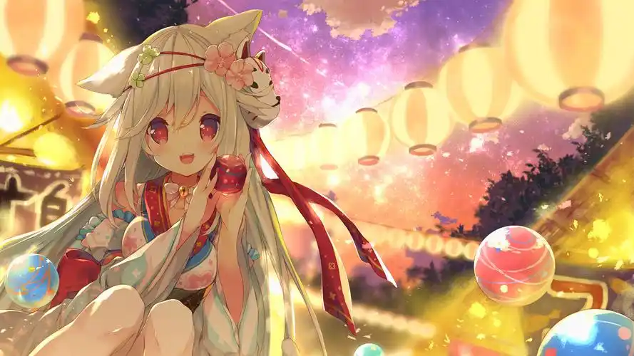 夏日烟火(动漫静态壁纸) - 静态壁纸下载 - 元气壁纸