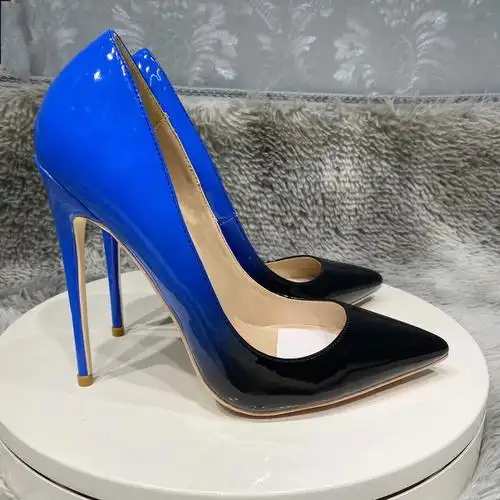 12cm渐变色恨天高高跟鞋👠