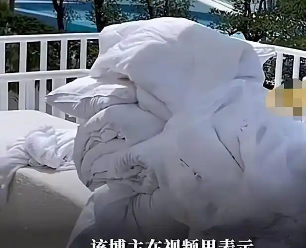 但时间太仓促,以至于博主进入房间的时候,屋内的床单被罩还没有拿出去