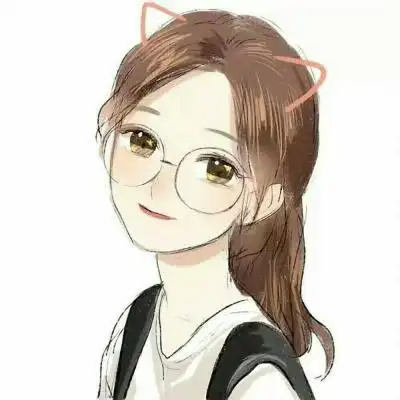 气质长发女生手绘卡通动漫微信头像 - 【可爱点】