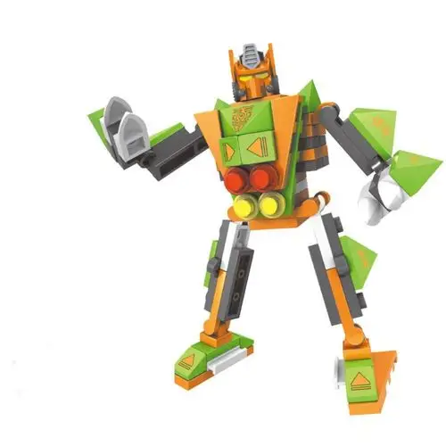巧乐童 积木 乐高式益智拼插积木 积木机器人 机变战队 (机变战队钢牙