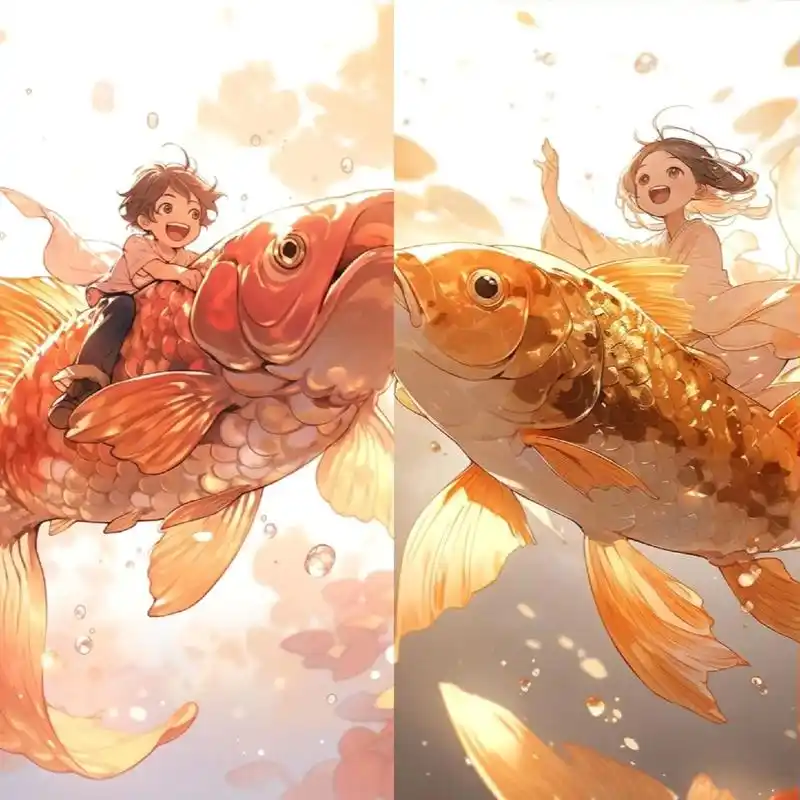 锦鲤头像 #动漫 #头像 锦鲤附体,心想事成70 - 抖音