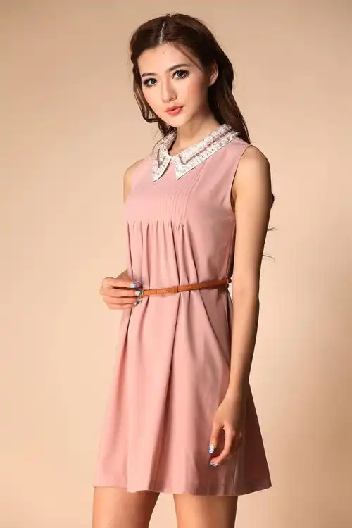 欧美原单粉色连衣裙批发网店免费代理工厂直销一件代发na9027