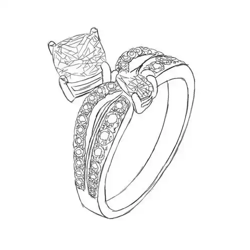 戒指的简笔画 手绘简笔画戒指素材