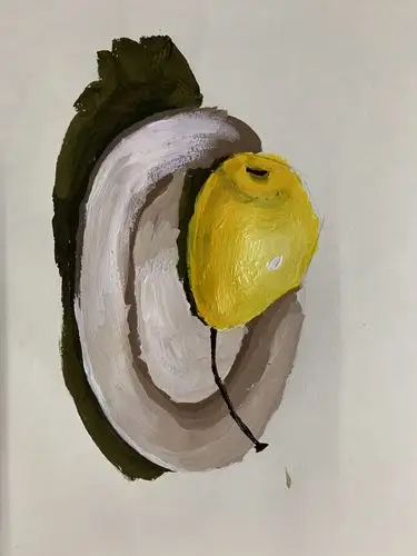 2019(7.8) 三年级水粉教学《单个静物写生——梨》