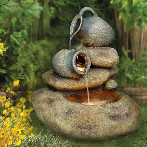 太阳能田园户外山石流水喷泉阳台花园摆件