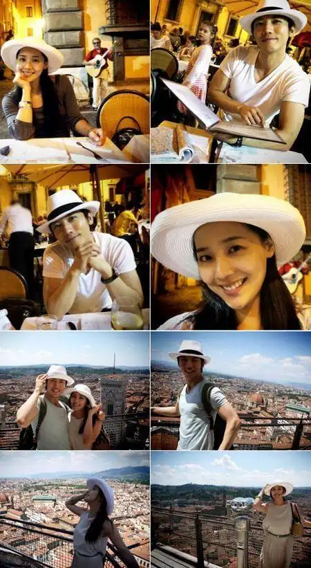 韩国女星柳真与老公欧洲游 公开秀蜜月照(图)