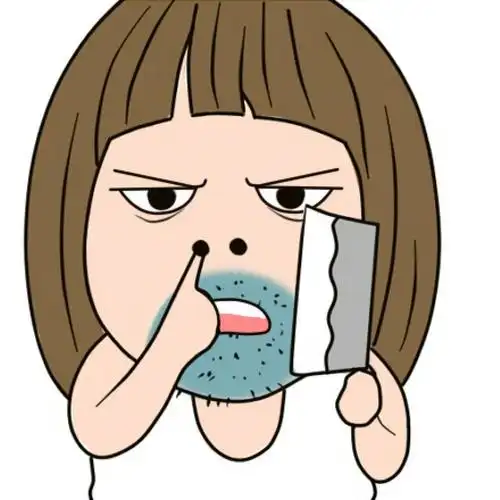 拿着菜刀抠鼻孔的女汉子头像