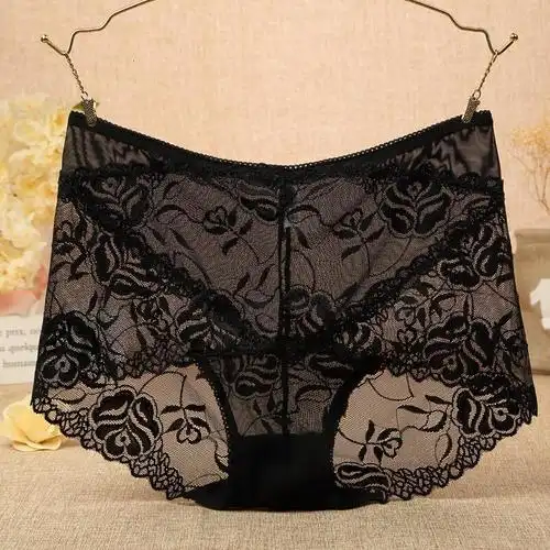 蕾丝三角内裤中腰薄