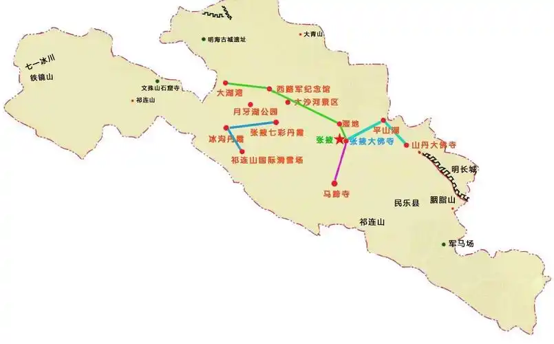 河西四郡张掖途经门源山丹军马场的火车之旅怀念七彩丹霞山脚下的杏皮